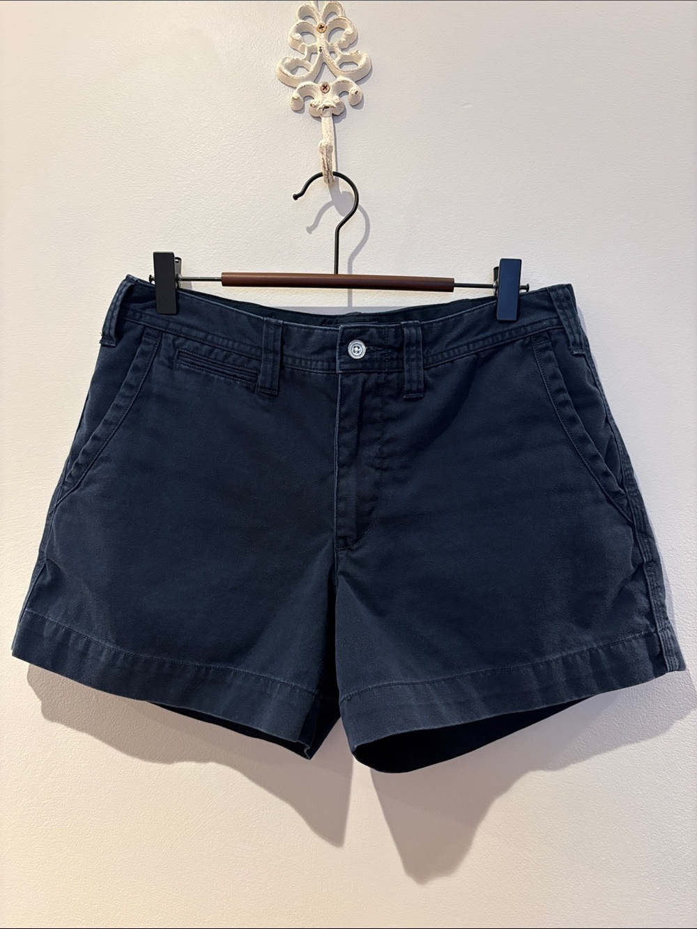 Polo Ralph Lauren Navy Blue Cotton Chino Shorts - Size 6 - Picture 2 of 9